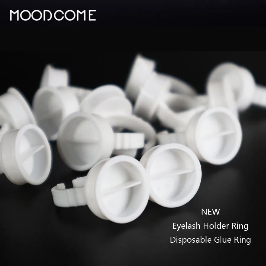 200 шт одноразовые клеевые кольца для наращивания ресниц клей держатель контейнер