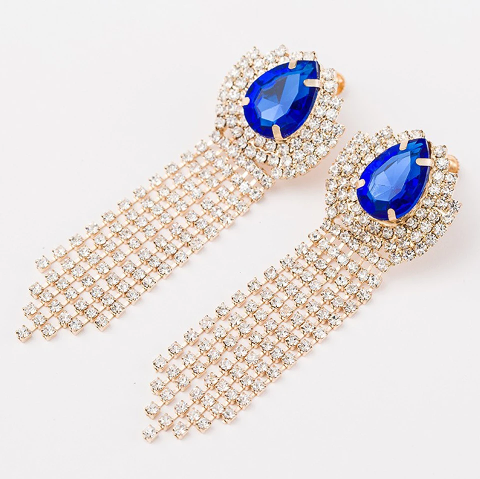 YFJEWE простые Стразы, Красочные Висячие серьги для женщин, Bijoux, новинка, Золотое ювелирное изделие, милый подарок E075