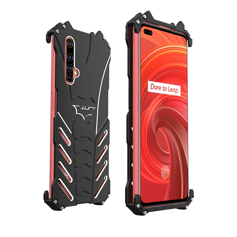 

R-just Phone Case For Oppo Realme X50 Metal Aluminum Heavy Duty Protection Shockproof Phone Cover Shell For Oppo Realme X50