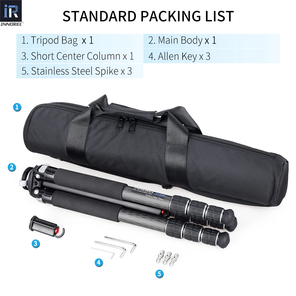 Профессиональный штатив GT284C/324C из углеродного волокна с низкой гравитационной