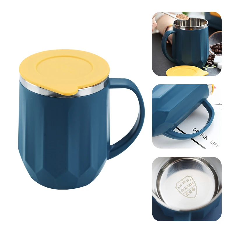 

304 Stainless Steel Coffee Mug Creativ Insulation Mug with Lid Double Seal Ins Office Coffee Milk Tea Travel Mug Leakproo