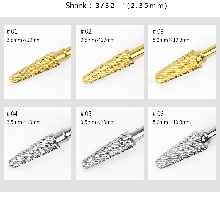 1 штука Вольфрамовая фреза для ногтей из нержавеющей стали электрической машинки