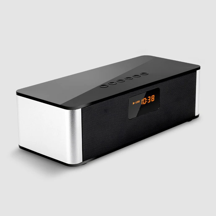 

Wireless V4.0 Bluetooth Speaker Dual Speakers Pluggable Card Led with Clock Bluetooth Speaker Portable Speaker Stereo Wireless S