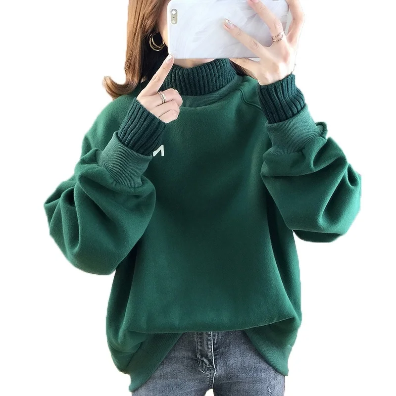 Женский свитшот с воротником хомутом Свитшот из двух частей женский свободный