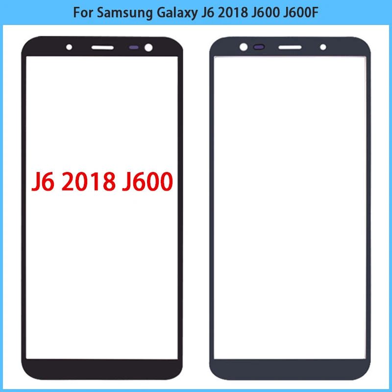 

10 шт. 5,6 дюйма для Samsung Galaxy J6 2018 J600 J600F SM-J600F/DS ЖК сенсорный экран внешняя стеклянная панель Переднее стекло Замена объектива