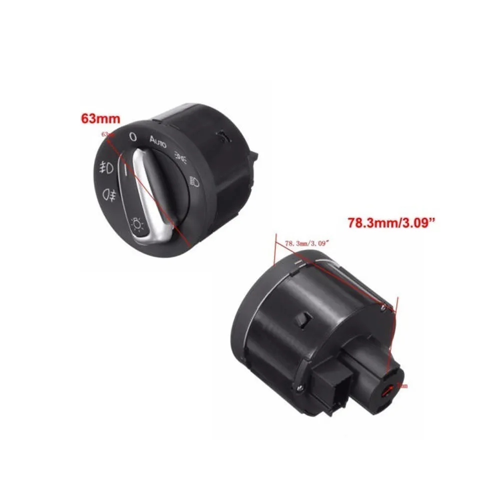 Автомобильный выключатель света с хромированной головкой переключатель