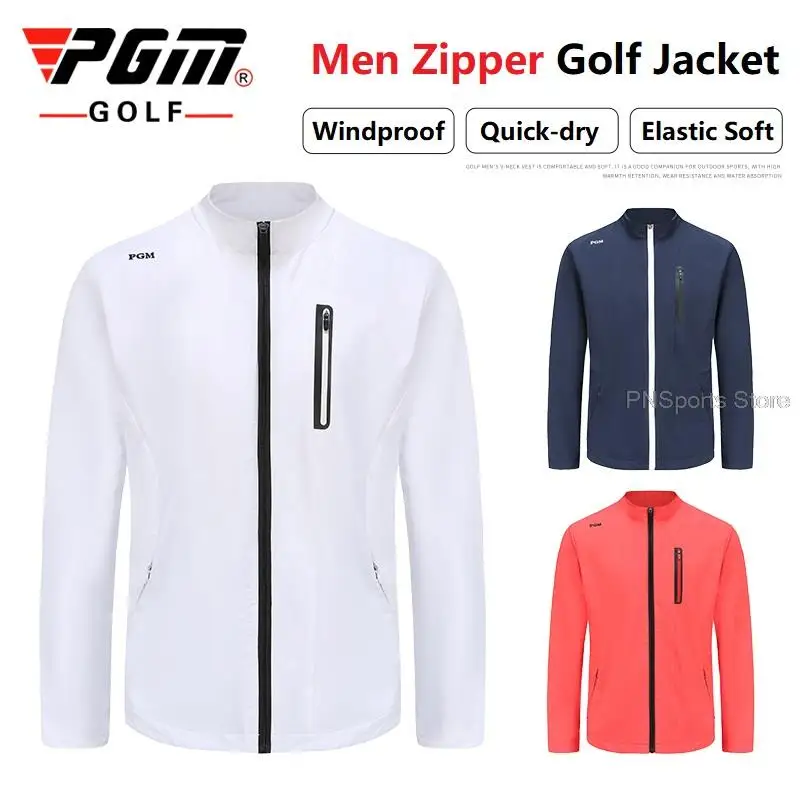 2021 Pgm Men Golf Jacket Thin Sports Windbreaker Men's Windproof Golf Ball Coat Autumn Long Sleeve Tops Full Zipper Sportswear