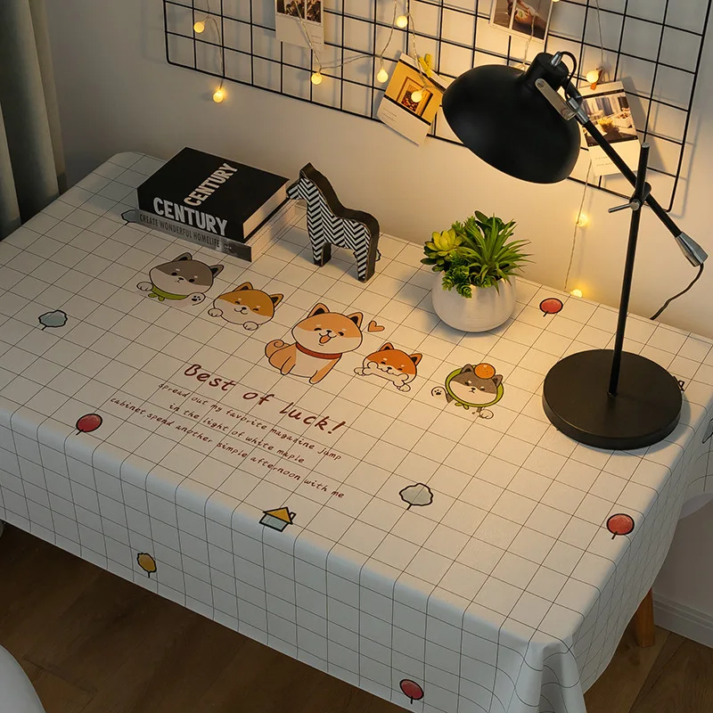 

Милый Декор для комнаты, скатерть для стола Ins, скатерть для журнального столика, украшение вечерние, водонепроницаемые прямоугольные скате...