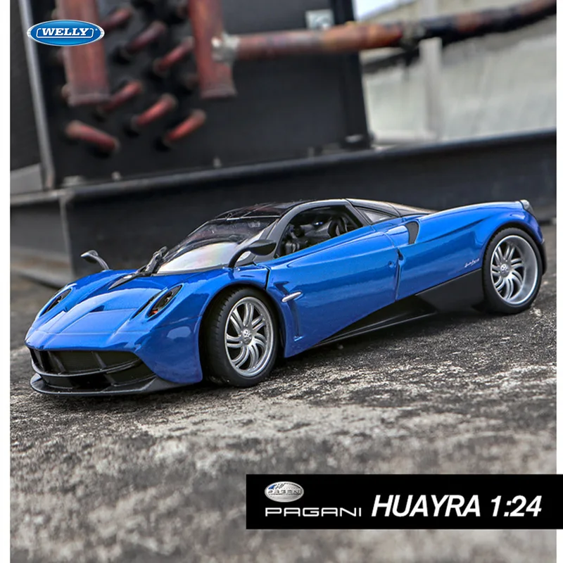 Welly 1:24 Pagani синий автомобильный брелок для автомобильных ключей имитационная