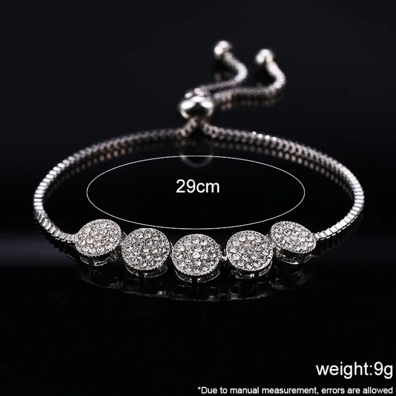 

Fashion Geometric Round Zircon Chain Bracelet for Women 2021 Bracelet Bohemian Jewelry