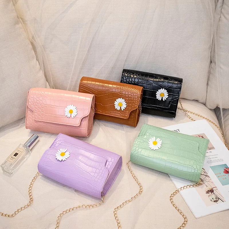 

Women Bag 2021 New Fashion Shoulder Messenger Bag Lady Crossbody Bags Chain Crocodile Pattern Small Square Bag Handbag Girl Bag