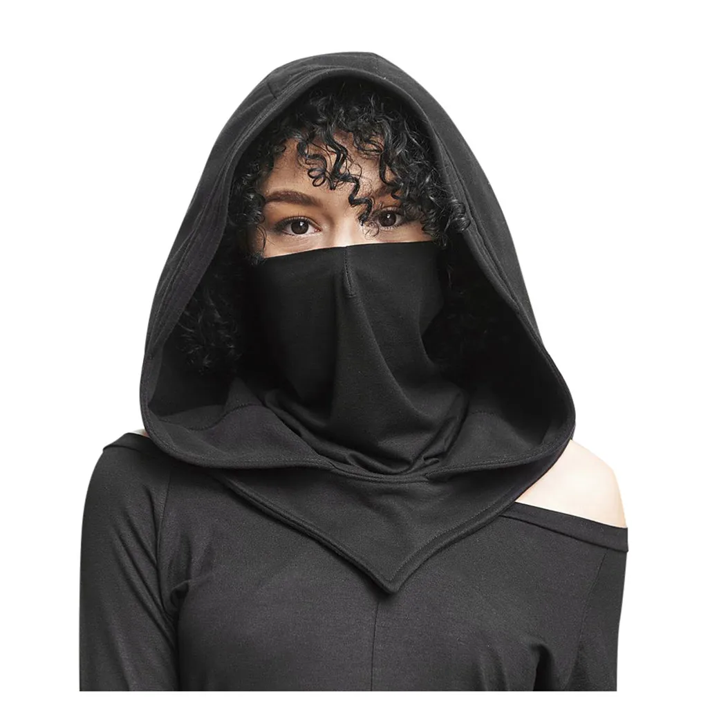 Маска для лица на молнии мужчин и женщин крутая многоразовая шляпа с капюшоном