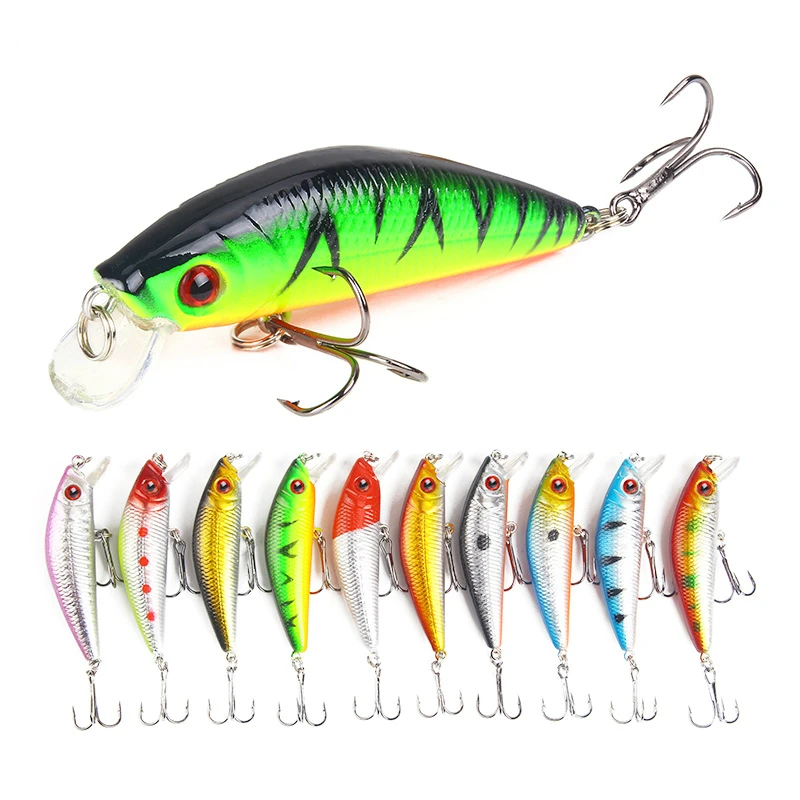 

Aorace Minnow Fishing Lure 70mm 8g 3D Eyes Crankbait wobbler Artificial Plastic Hard Bait Fishing Tackle