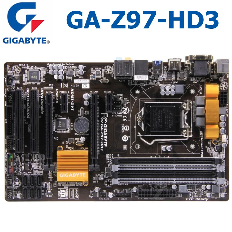Gigabyte GA-Z97-HD3 материнская плата LGA 1150 DDR3 оригинальный десктопный компьютер 32 Гб Cpu i7