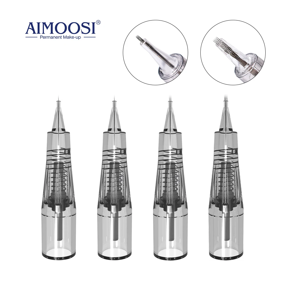 

AIMOOSI 15Pcs M7 Tattoo Eyebrows Microblading Piercing Needles Pen Makeup For Semi Permanent PMU Tattoo Machine Gun Consumables