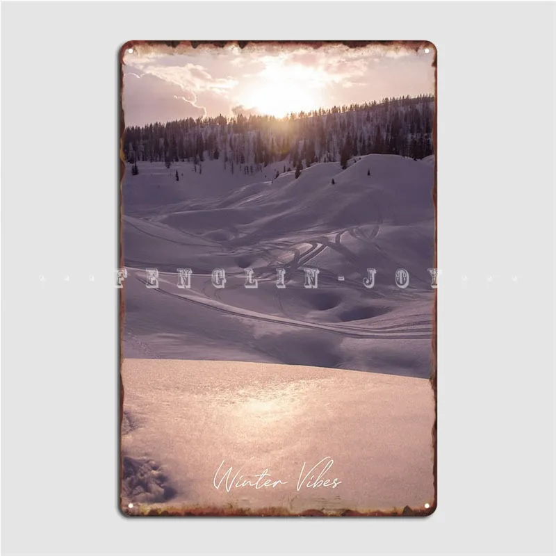 

Зимний металлический знак Vibes, дизайн паба, клуба, бара, украшение гаража, оловянный плакат