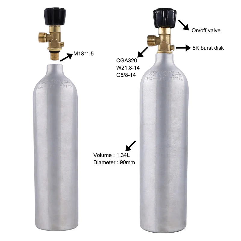 Новый газовый регулятор для баллона аргон CO2 с резьбой M18 * 1 5 | Спорт и развлечения