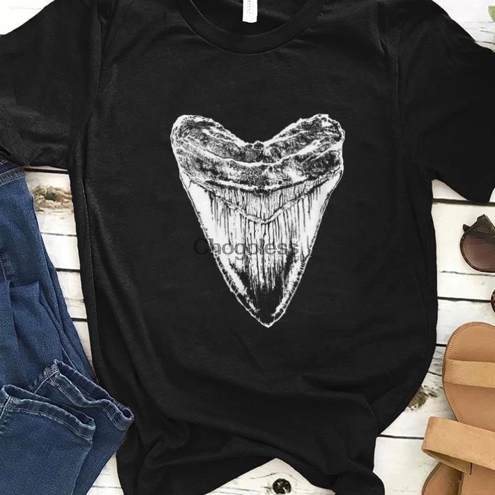 Популярная рубашка Megalodon Shark tooth|Мужские футболки| |