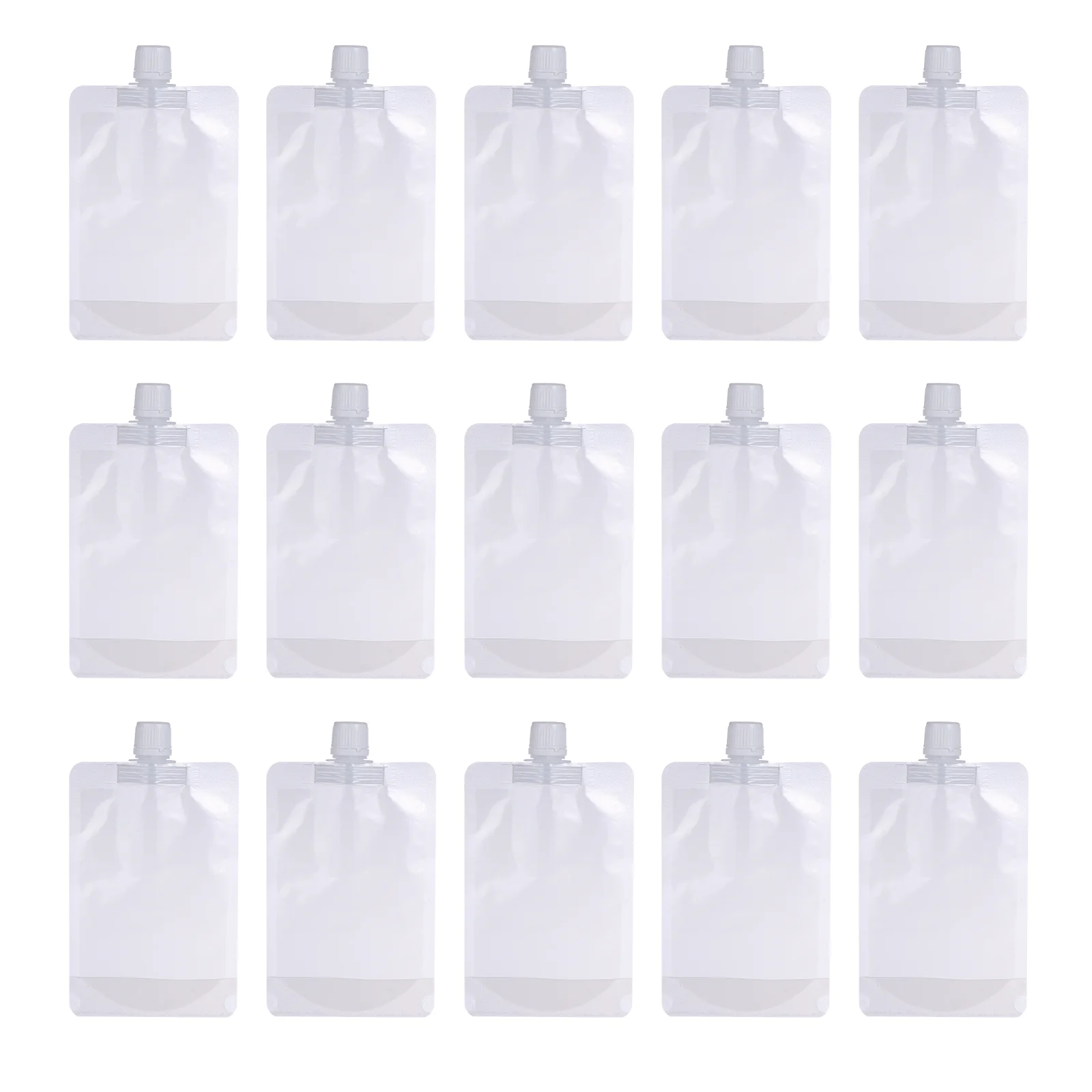 

50Pcs 300ML Transparent Drink Bag Pouch Disposable Drinks Bag with Straws
