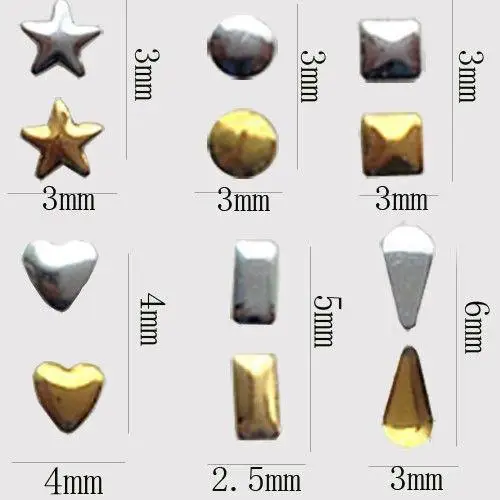 

300pcs Punk 3D Acrylic Nail Art Alloy Rivet Studs Spikes DIY Decoration Spots