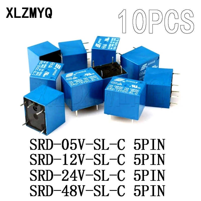10 шт. реле SRD 05VDC SL C 12VDC 24VDC 48VDC DC 5 в 12 В 24 48 250VAC 10A 5PIN питания|Реле| |