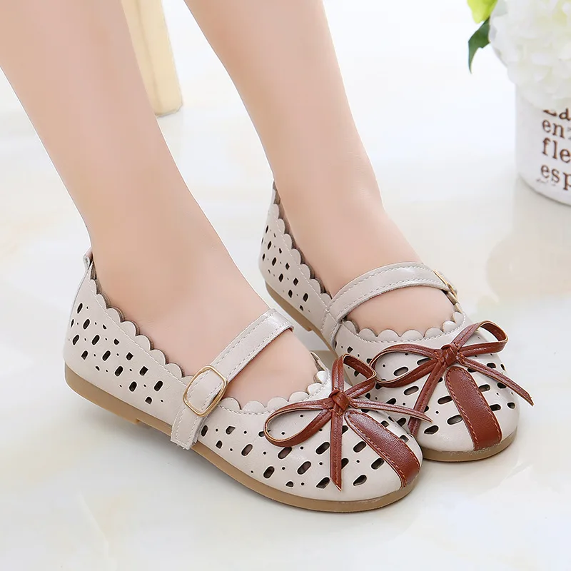 Балетные туфли на плоской подошве для девочек модельные с цветочным принтом и