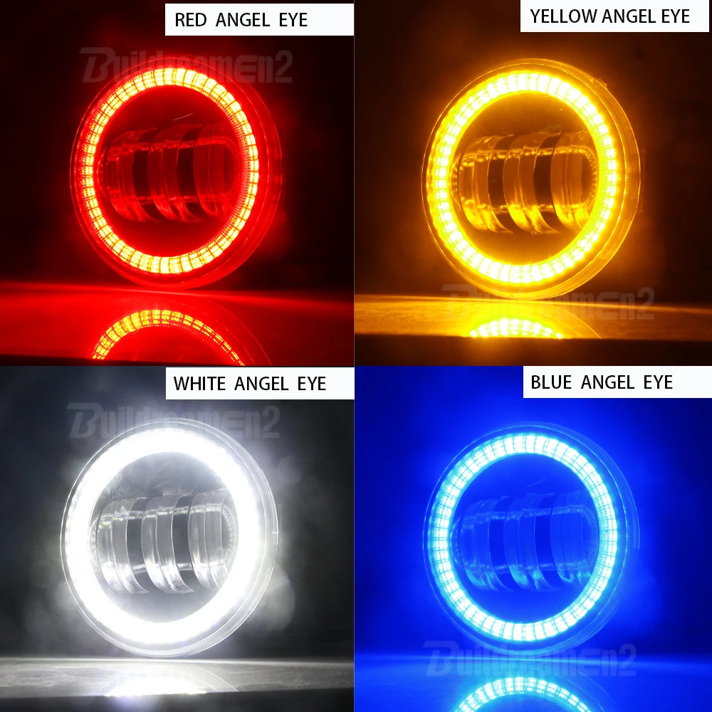 2 X Противотуманные фары Angel Eye Автомобильные светодиодные линзы DRL