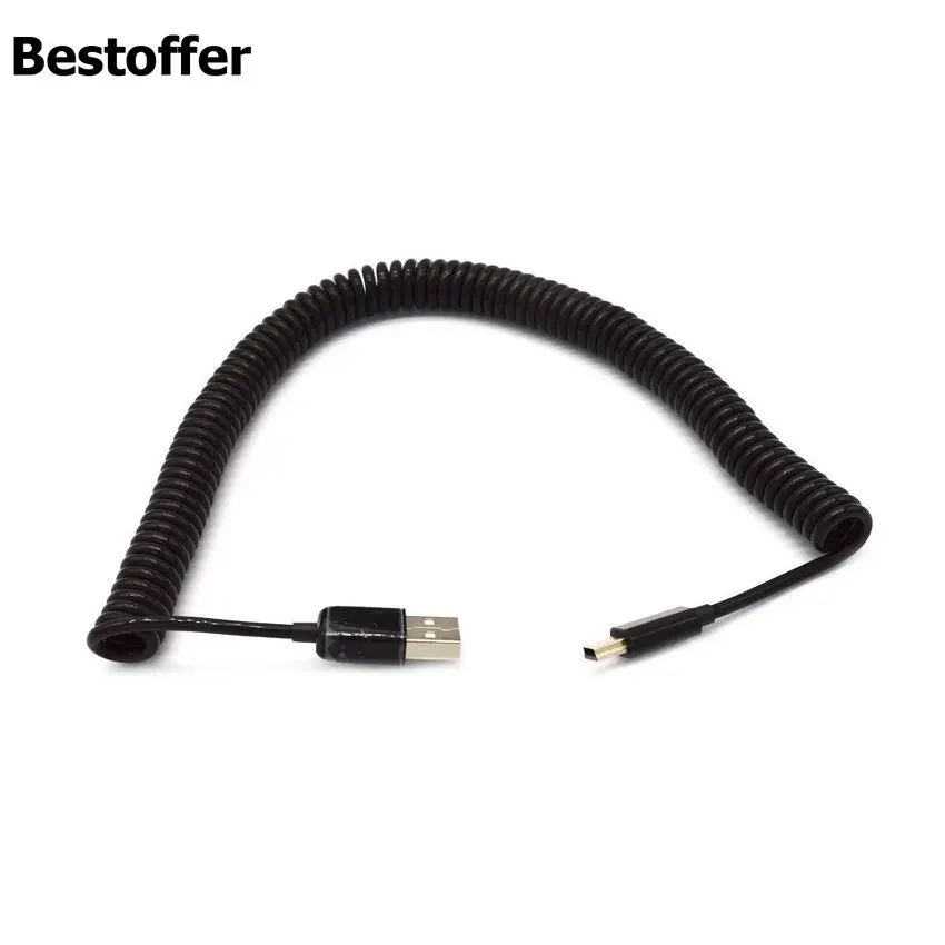 Премиум 3 м 10 футов Спиральный USB A штекер к Mini B 5 контактный Штекерный адаптер