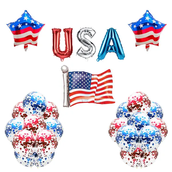 День Независимости воздушные шары для украшения вечеринок шар США Алюминий