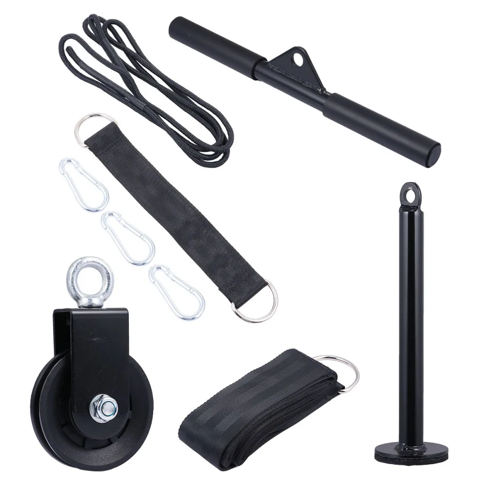 

9pcs Pulley Cable Machine Attachment System Hand Strength Training Equipment