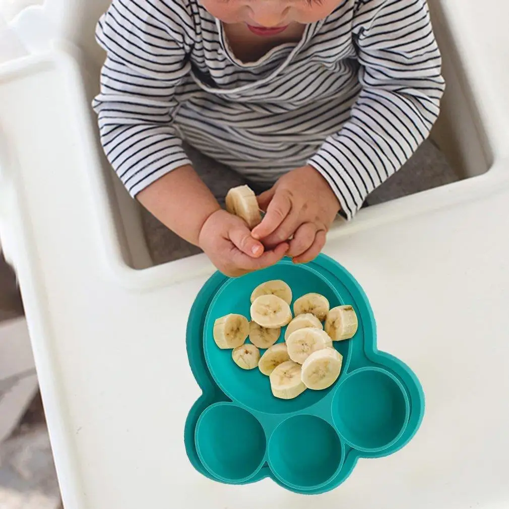 

Silicone Suction Plate For Infant Colorful Divided Infant And Toddler Dinner Safe Non-Toxic And BPA-Free Children’s Dish