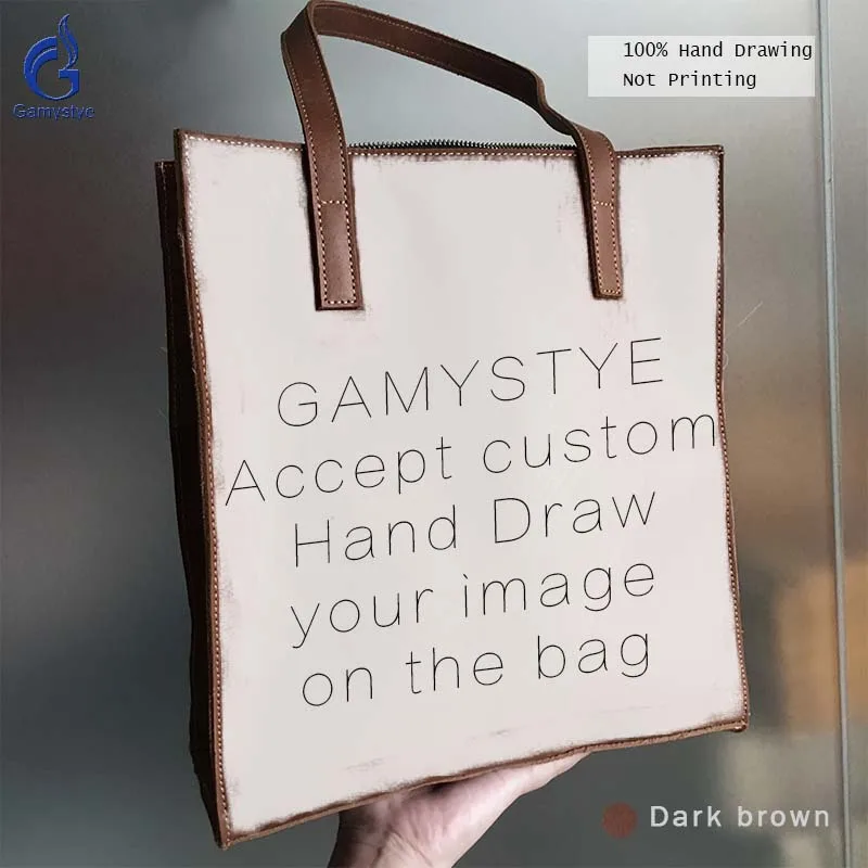 Ручная роспись художественные цветы вместительные сумки для покупок Женская