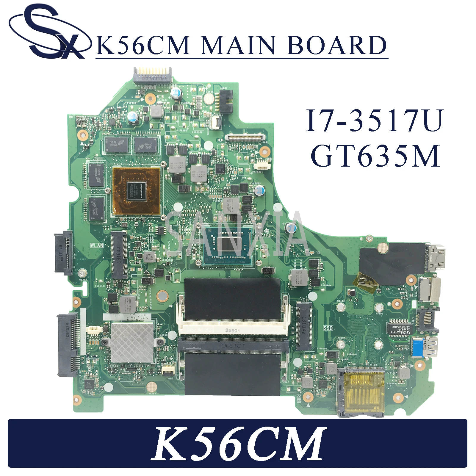 Материнская плата KEFU K56CM для ноутбука ASUS K56CB K56C S550CB S550CM S550C оригинальная