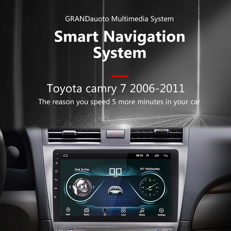 Автомагнитола на Android 10 2 Din HD мультимедийный плеер bluetooth FM-радио GPS для Toyota camry 6 2006