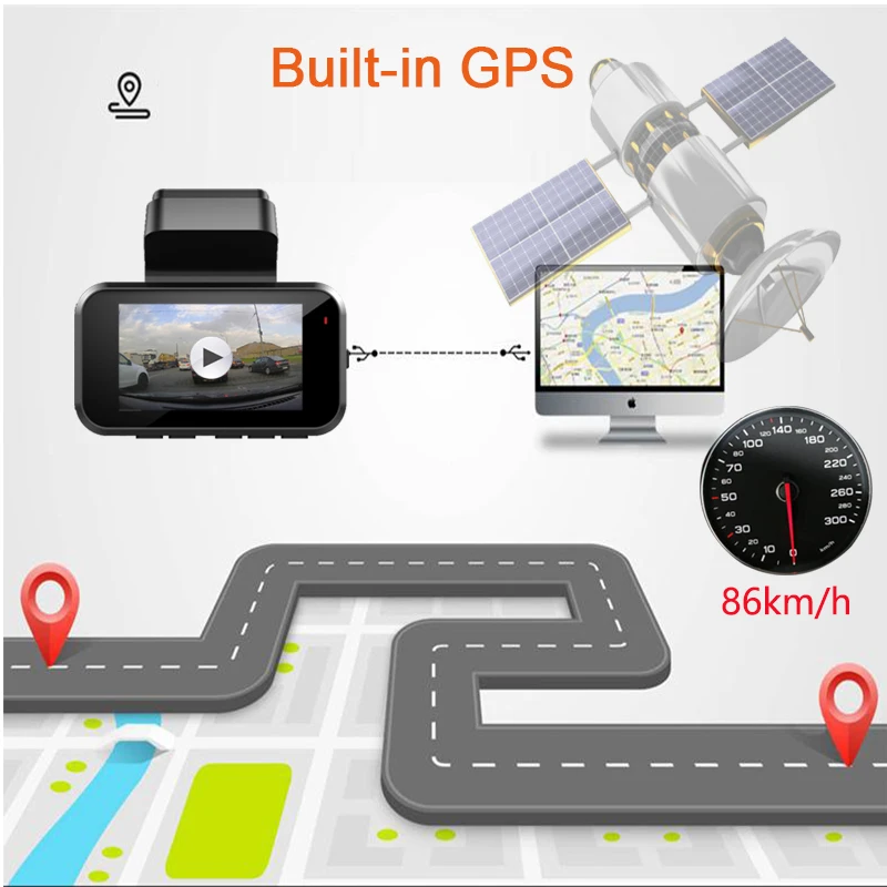 Jiluxing S08S 1296P три камеры Автомобильный видеорегистратор WIFI GPS автомобильные две