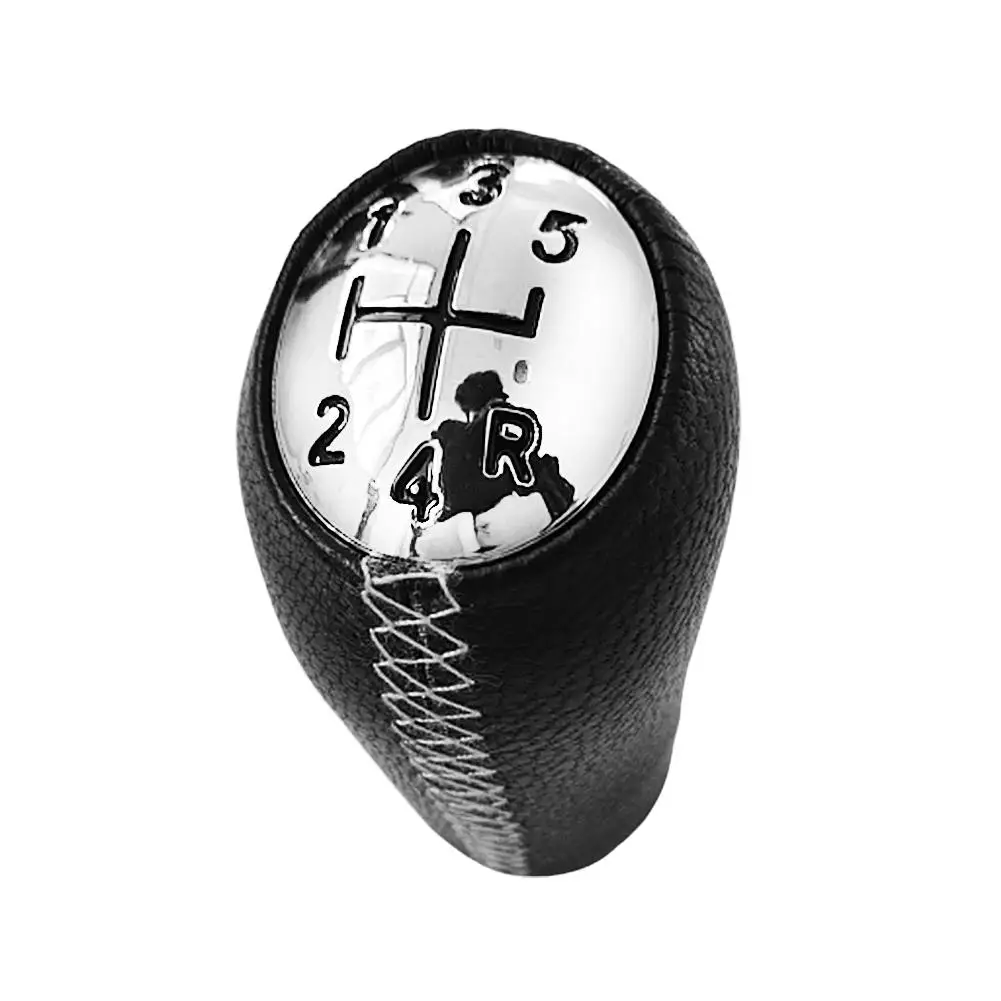 5 скоростей Ручка Переключения рулевого механизма автомобиля кожаная головка