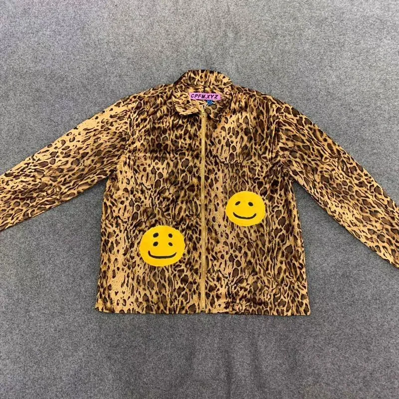 CPFM.XYZ леопардовая Рабочая куртка на молнии для мужчин и женщин жакеты 1:1 лучшее