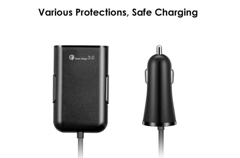 Машинная Зажигалка для сигарет Зарядное устройство 12 V-24 V QC3.0 Быстрая зарядка разветвитель авто разъем USB адаптер для заднего сиденья пассажирские автомобильные аксессуары