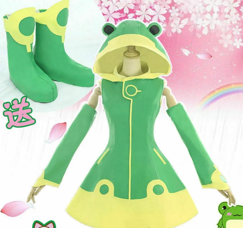 

Transparent card frog dress outfiit cosplay costume