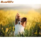 Алмазная вышивка RUOPOTY с собакой, мозаика для вышивки крестиком, квадратная круглая картина из страз, животное ручной работы, искусственная кожа, украшение для дома