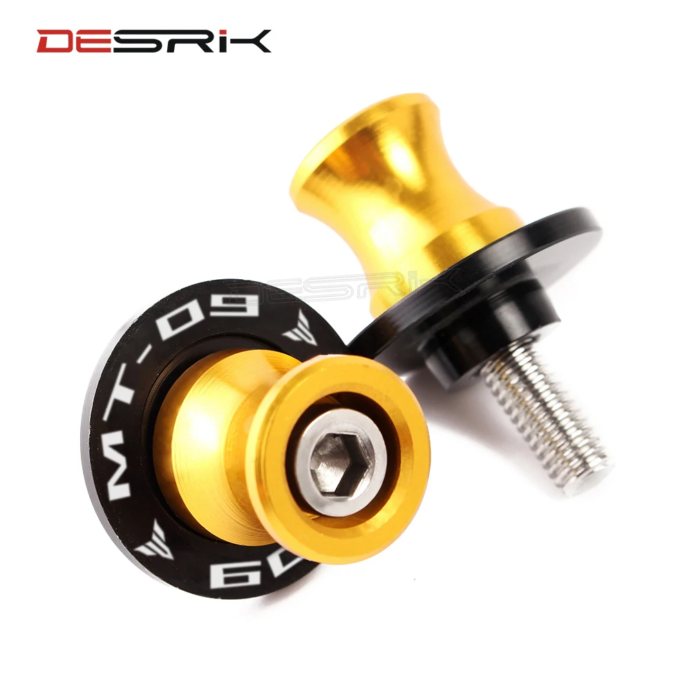 

M6 Motorcycle Accessories CNC Aluminum Swingarm Spools Slider Stand Screw For Yamaha MT-09 MT09 Tracer 2015-2017 with logo MT 09