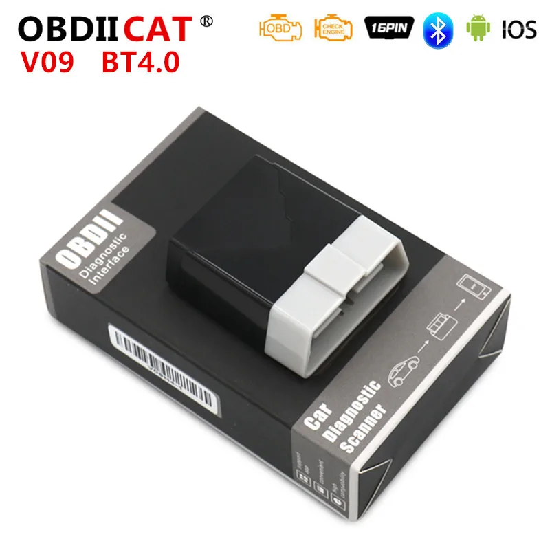 

OBDIICAT V09 ELM327 V1.5 Car Diagnostic tool Interface Bluetooth elm327 OBDII obd2 Code Reader Scanner For Android IOS
