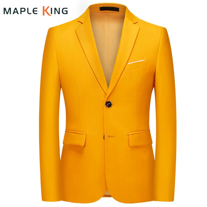 11 Color Mens Blazer Luxery Designer Solid Social Business Casual Suits Jackets For Men Wedding Dress Party Bleser Masculino 6XL