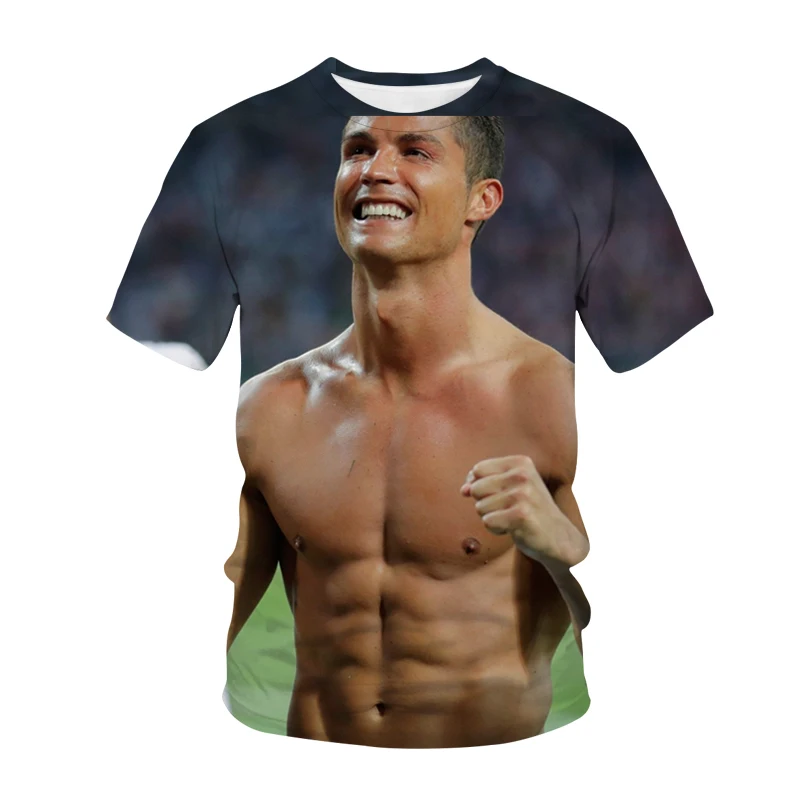 Футболка с 3D принтом Криштиану Роналду футболка со звездами уличная одежда для