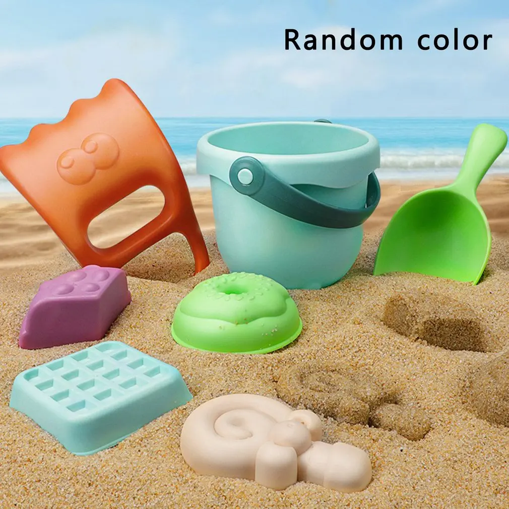 

Silicone Beach Toys Baby Beach Play Set Children Sandbox Set Summer Sand Play Sand Dredging Tools Sand Water Game Beach Cart
