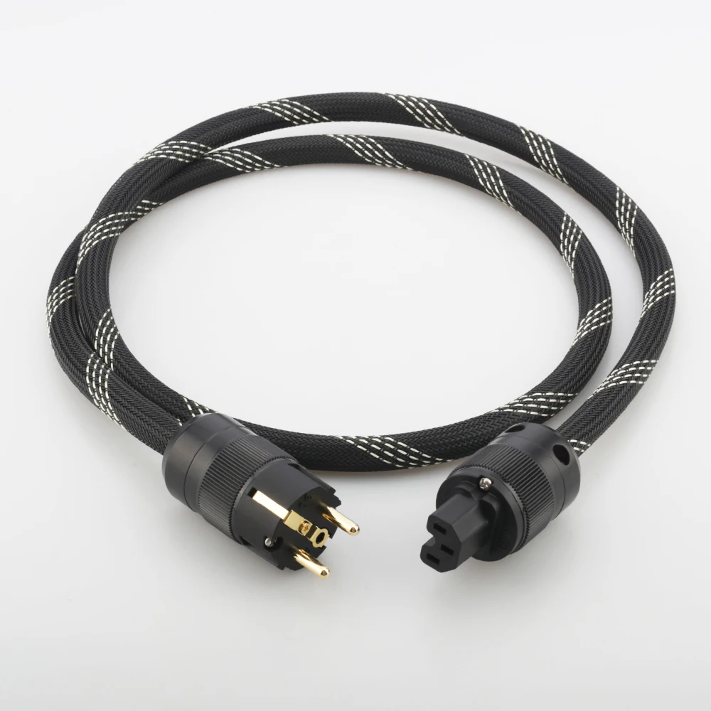 

Audiocrast P103&DW30 Copper HIFI Audio Power Cable Cord EU Schuko plug Gold plated schuko power cable