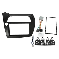 for honda civic double din fascia radio dvd stereo cd panel dash mounting installation trim kit face frame bezel with wire harne