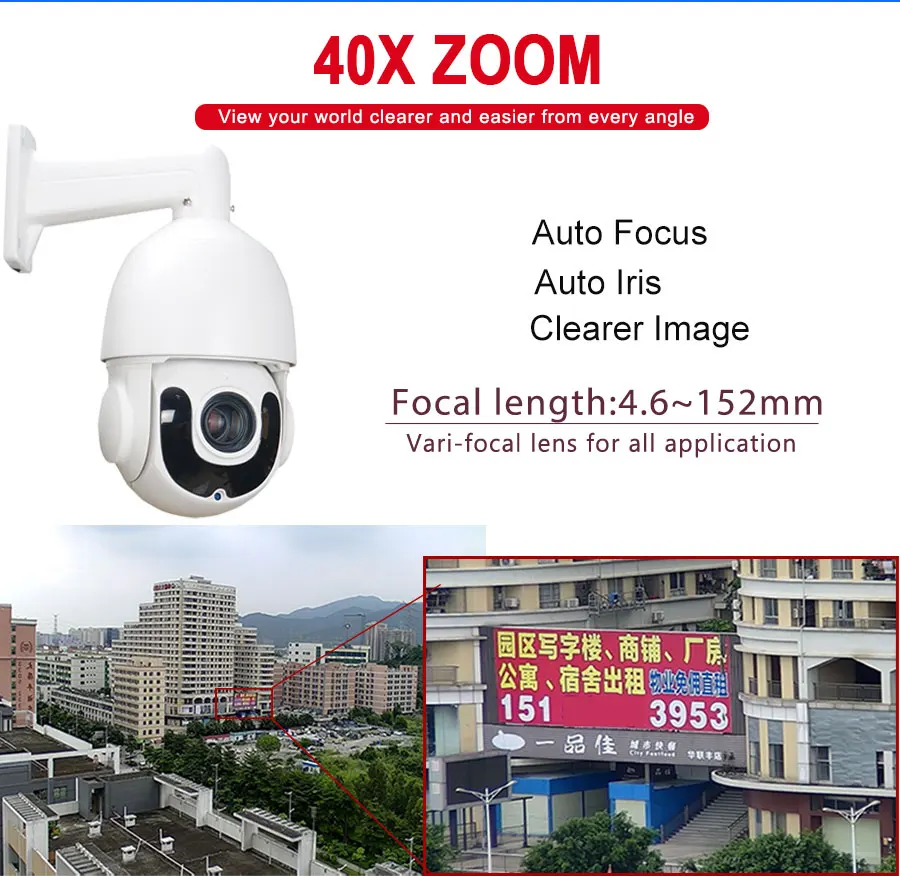 Открытый " Мини Скорость купольная ptz-камера AHD 1080P 40X зум TVI CVI CVBS 4IN1 2.0MP автоматическая фокусировка лазерной светодиодный IR150M коаксиальный PTZ Управление