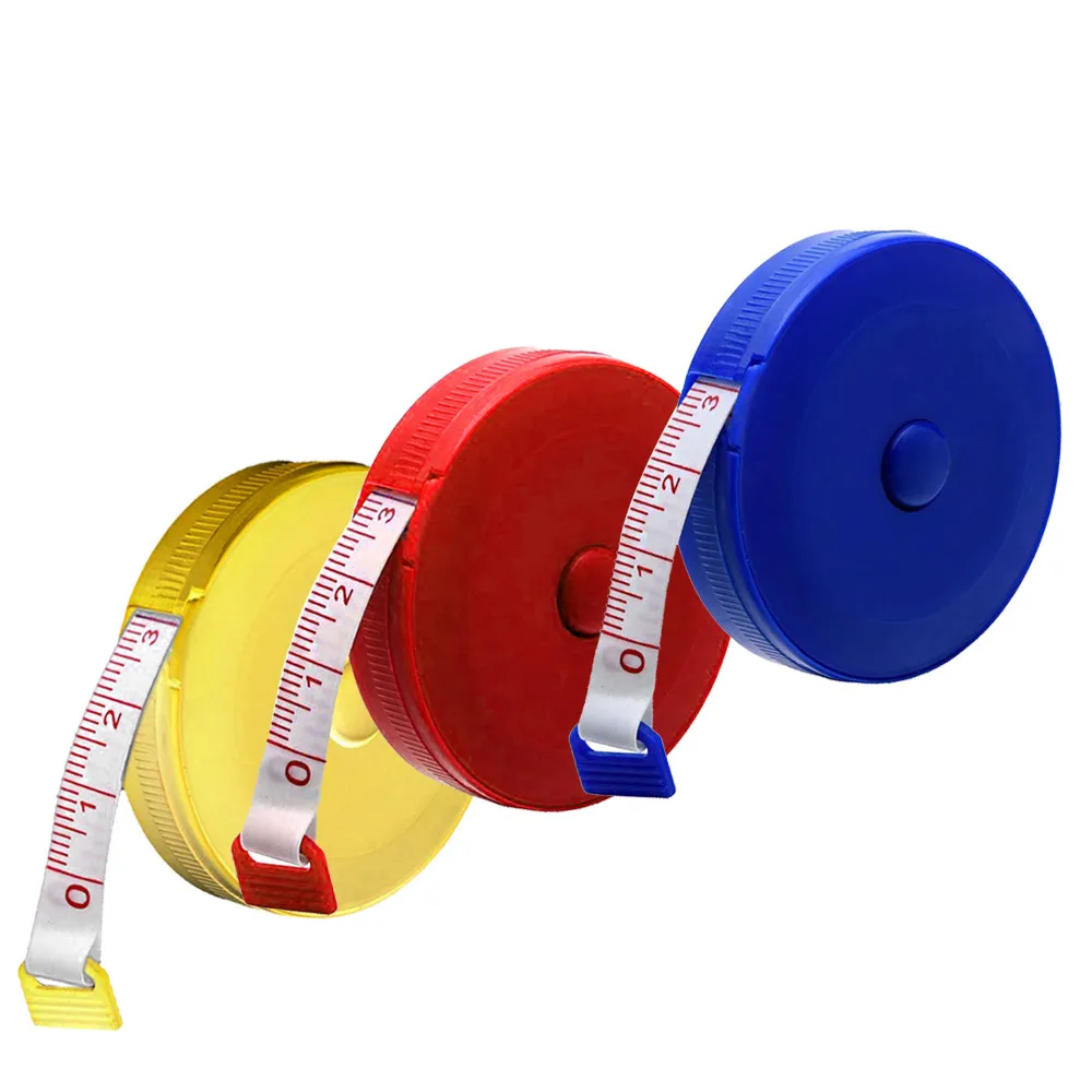 

1x Random Color Retractable Tape Measure Sewing Dieting Tapeline Ruler Tiny Tool
