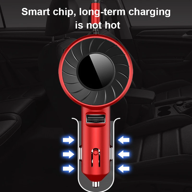 Retractable 4.2A Car Charger USB Type-C Cable Fast Charging For Apple Android Mobile Phone Quick Charge Huawei Xiaomi | Мобильные